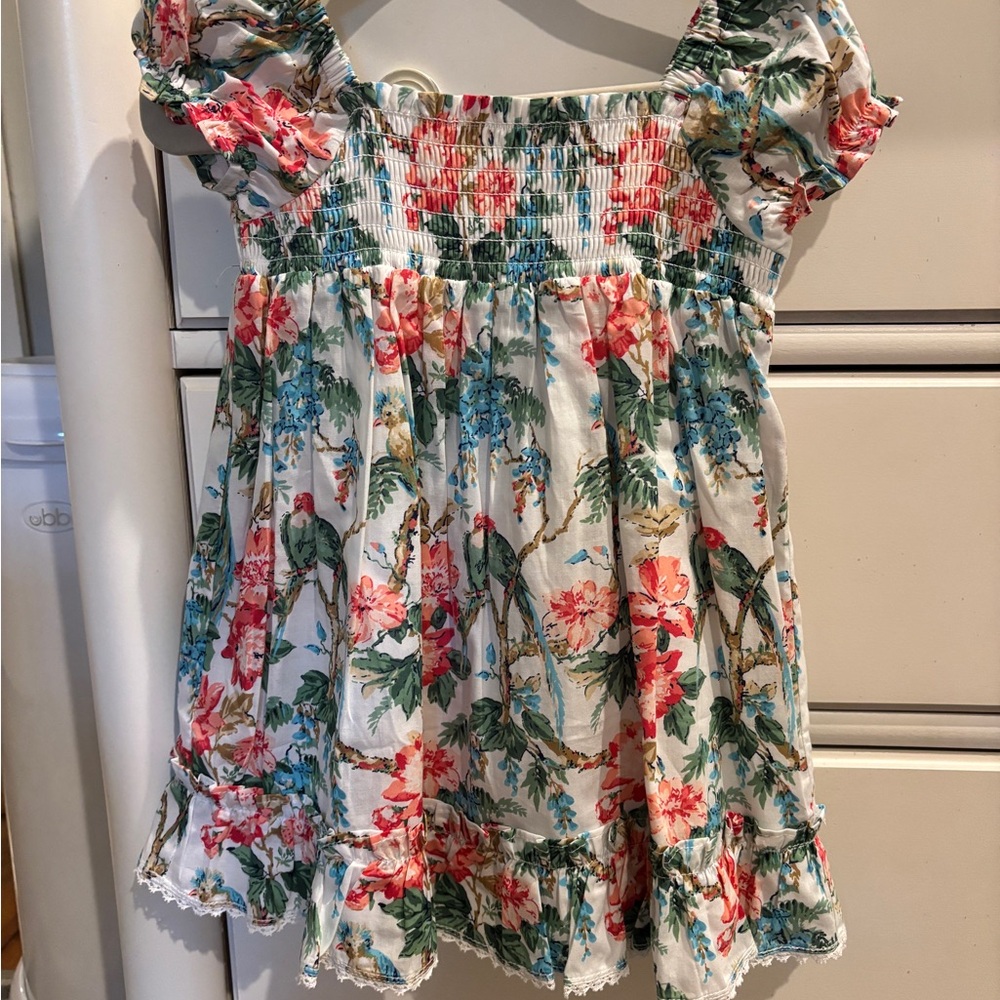 Janie and Jack Floral dress NWT 12-18 month with matching headband and bloomers